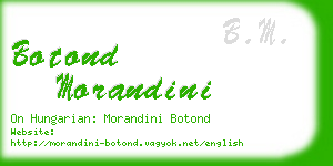 botond morandini business card